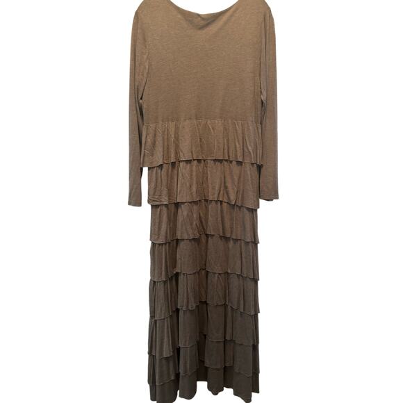 Soft Surroundings Tiered Maxi Dress XL Boho modest church wear - Picture 2 of 5